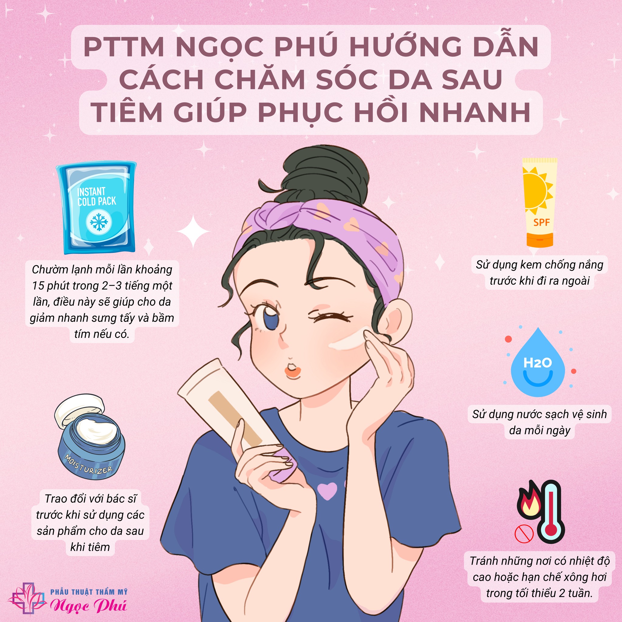 Thẩm Mỹ Việt Nam hướng dẫn bạn cách chăm sóc da sau khi tiêm Meso