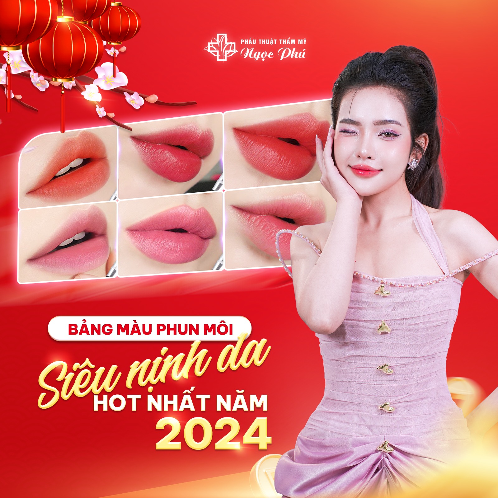 Phun môi màu hồng cam đang trở thành lựa chọn của nhiều chị em, bởi đây là màu sắc vô cùng trẻ trung, phù hợp với nhiều độ tuổi.