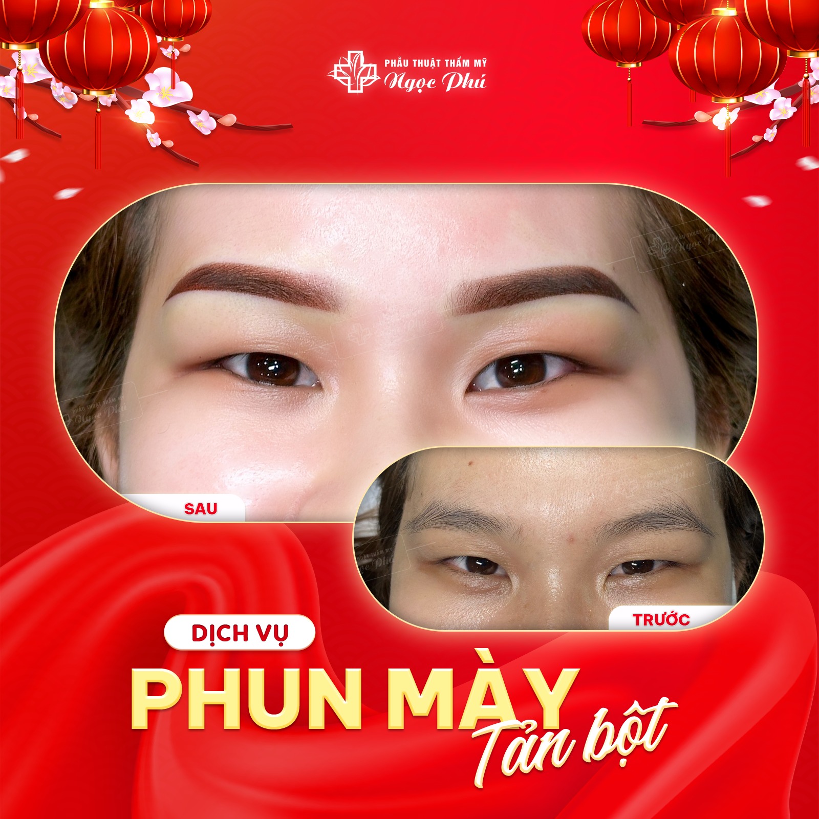 Phun mày tản bột