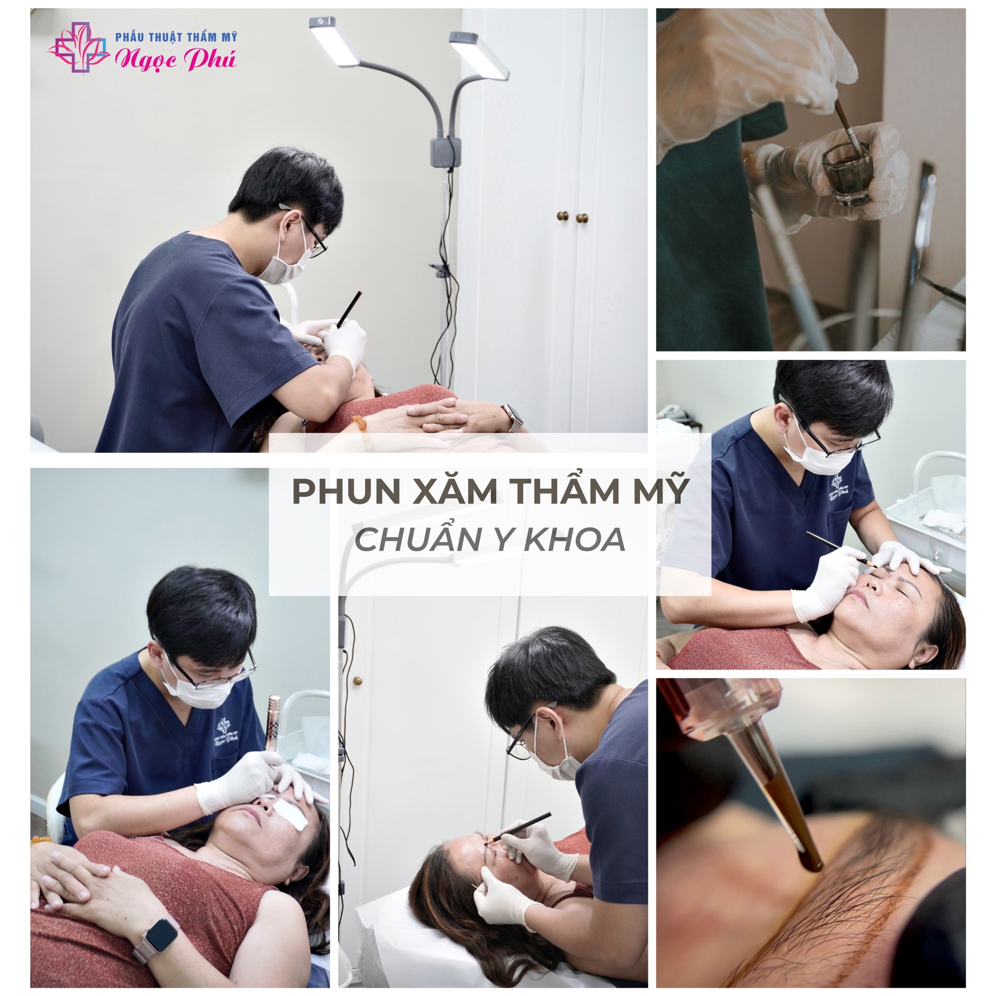 Phun mày tản bột